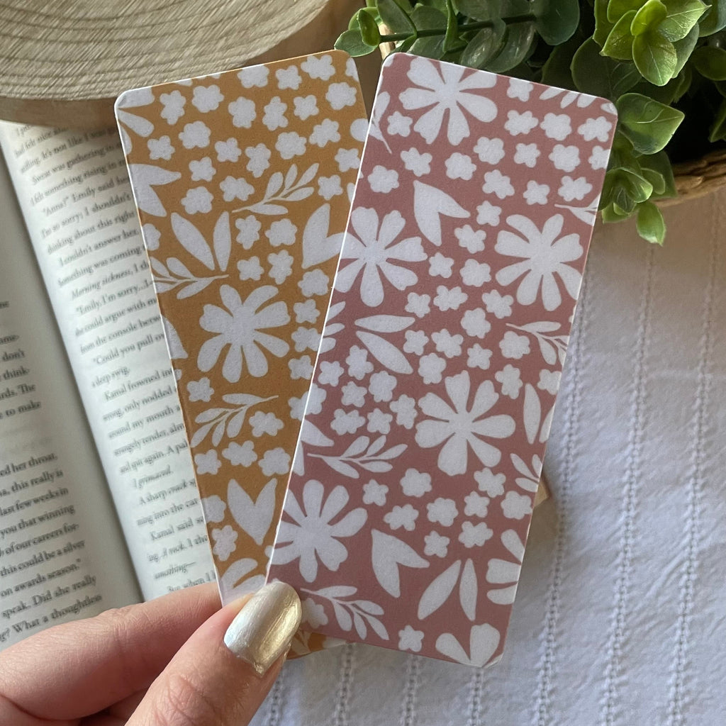 Floral Laminated Bookmark