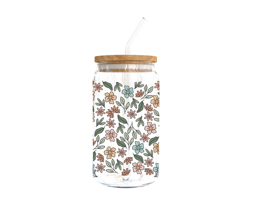 Flower Garden Glass Cup