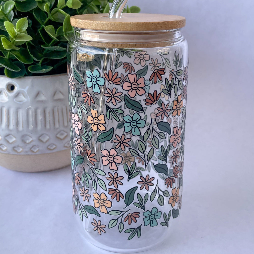 Flower Garden Glass Cup