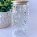 Floral + Bows Glass Cup