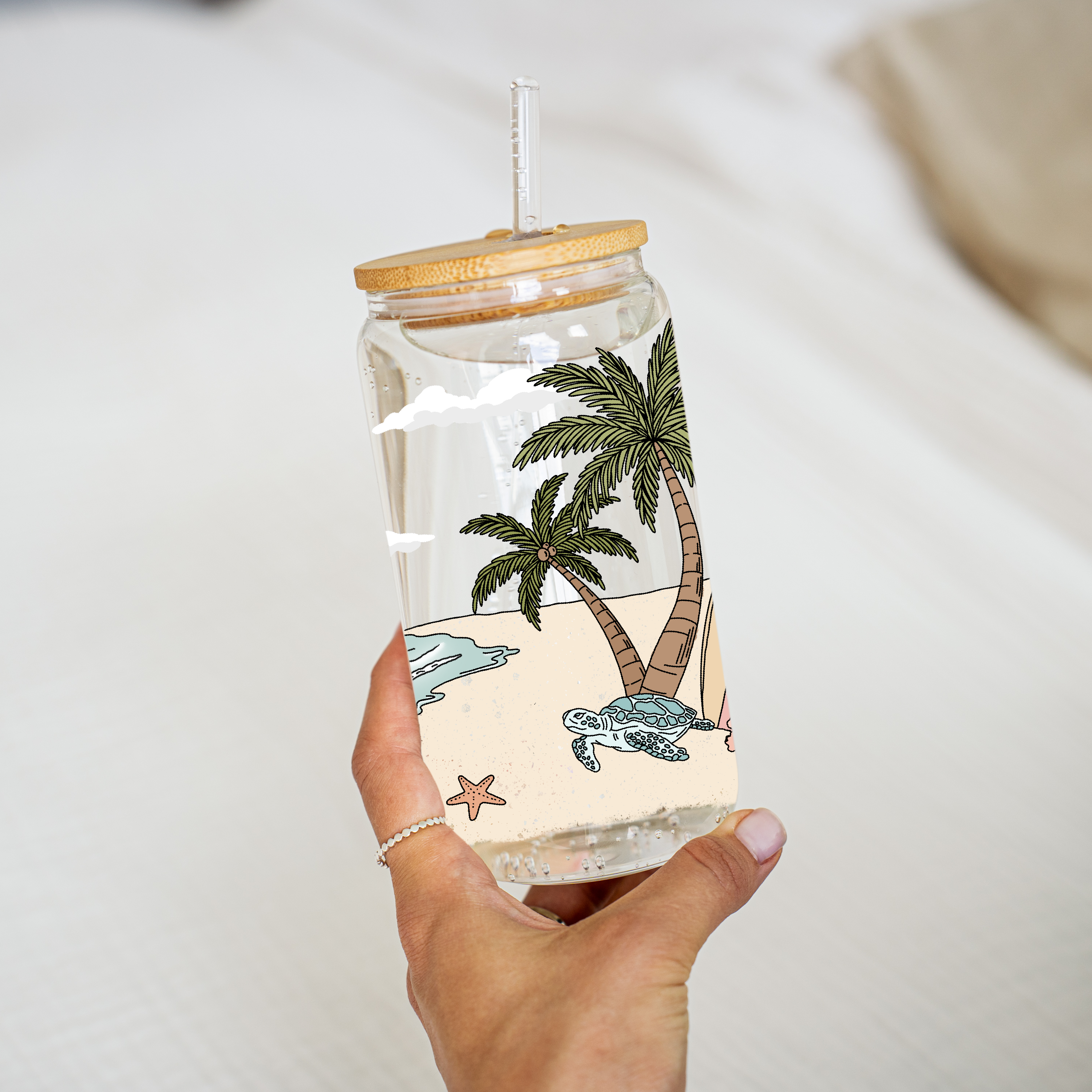 Coastal Tide Glass Cup