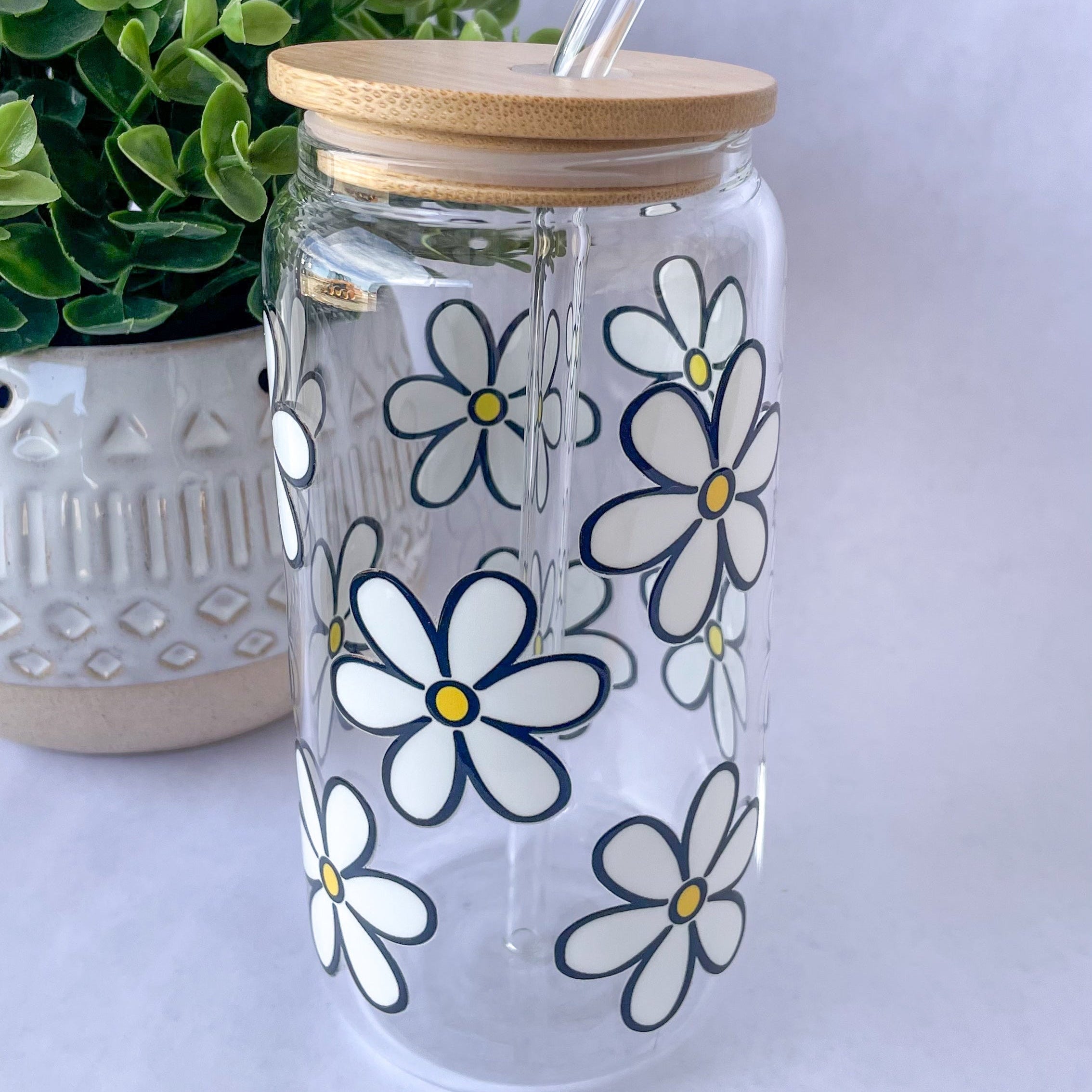 Daisy Glass Cup