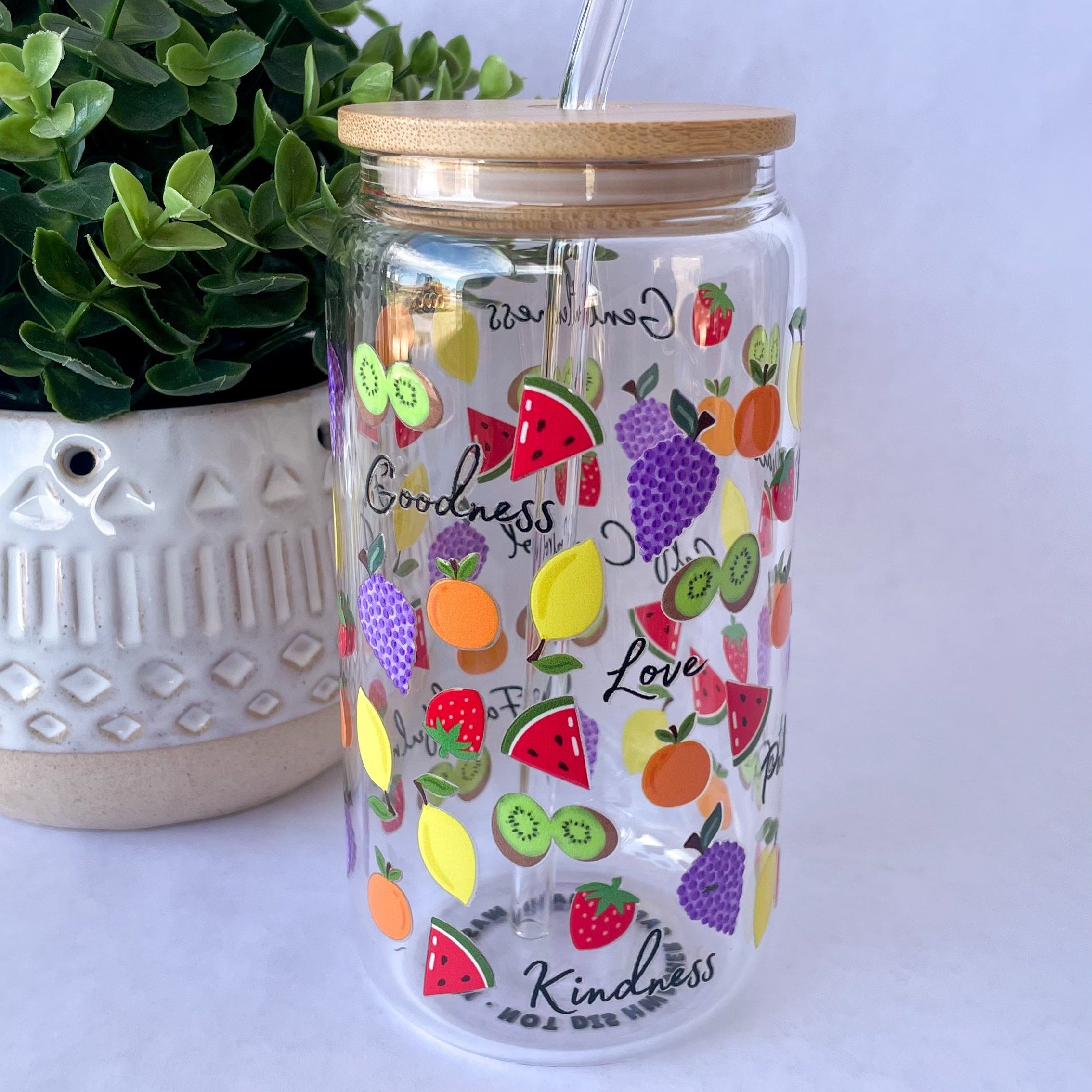 Fruits of The Spirit Glass Cup