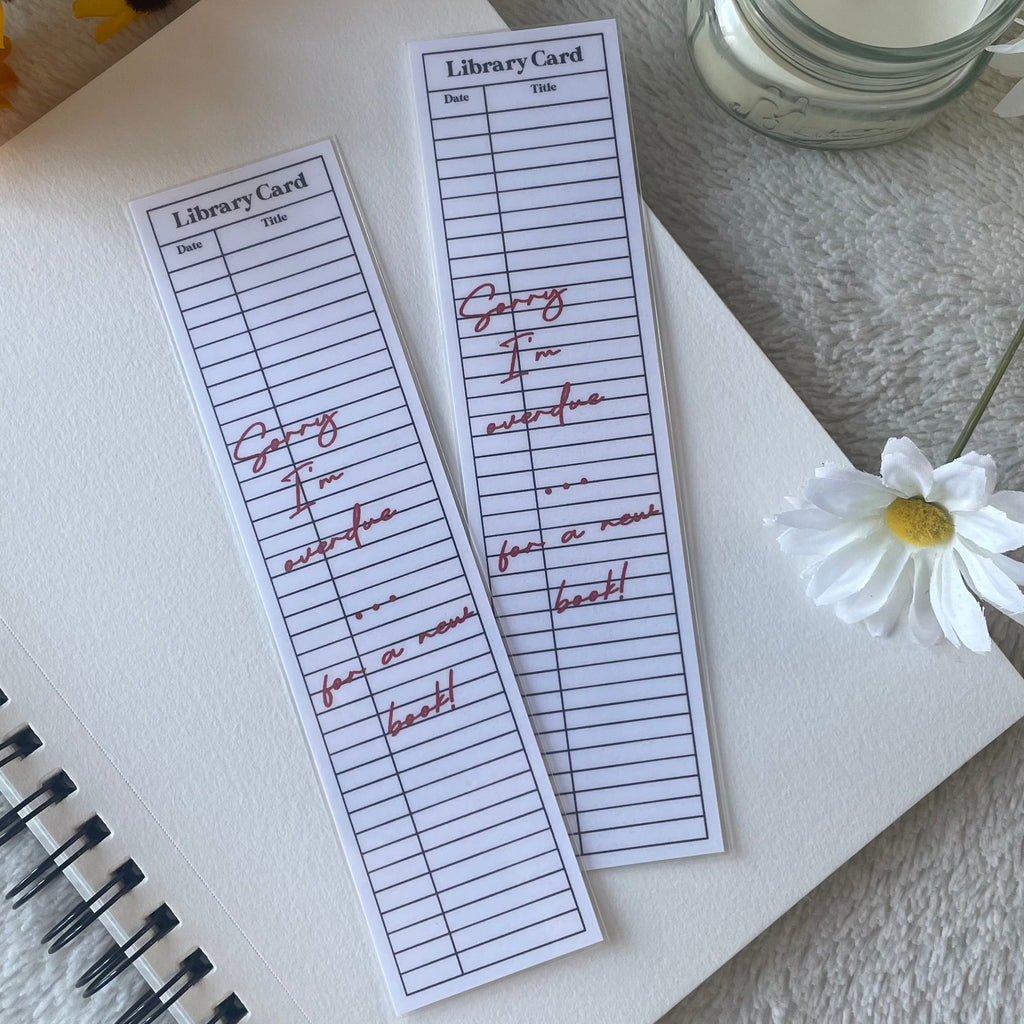 Library Card Laminated Bookmark