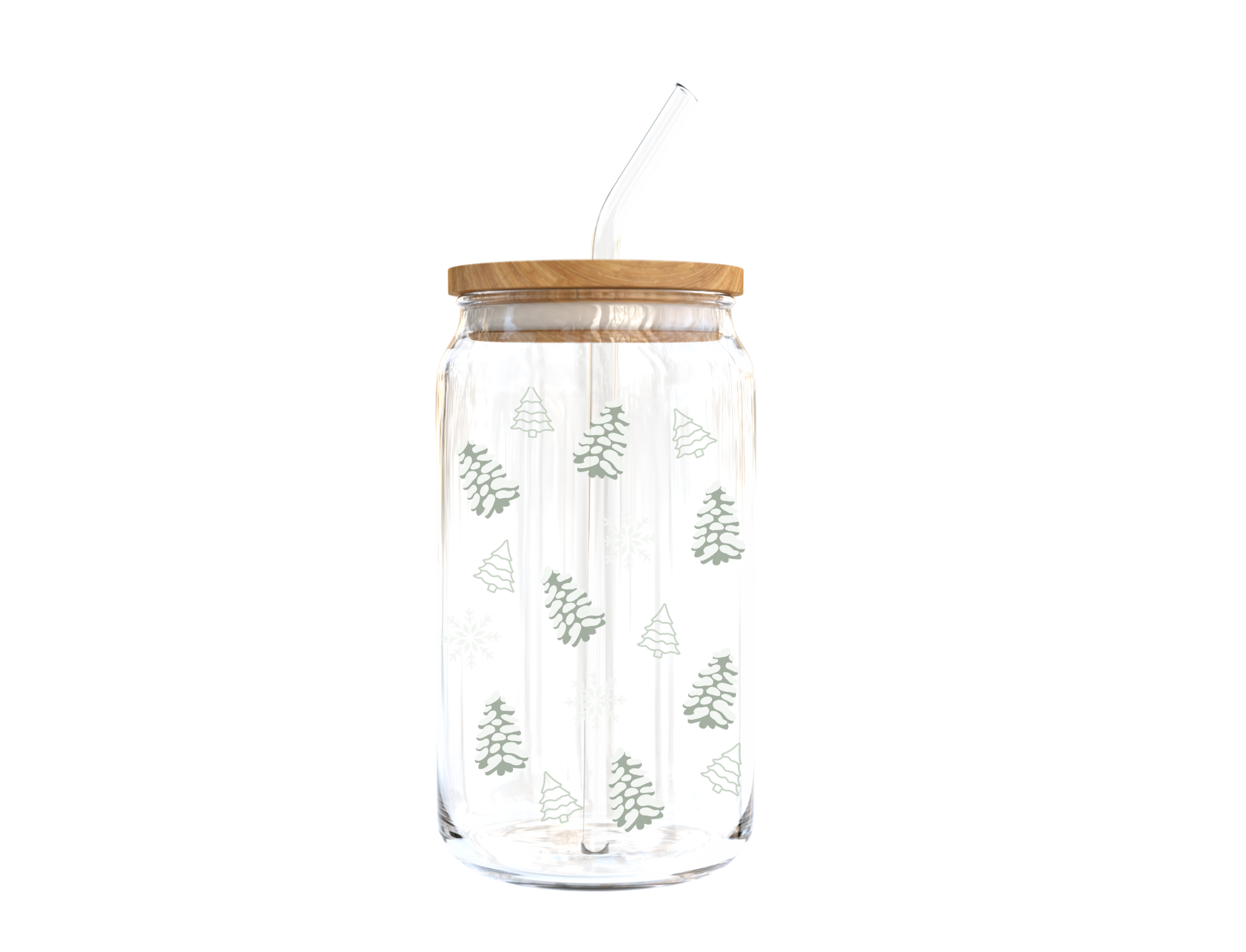 Christmas Trees Glass Cup