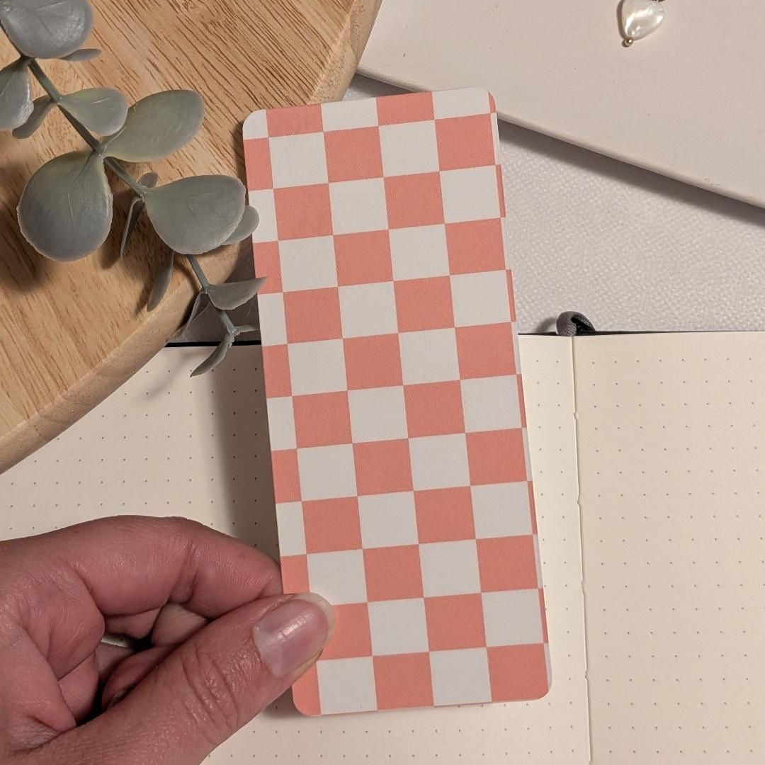 Checkered Laminated Bookmark