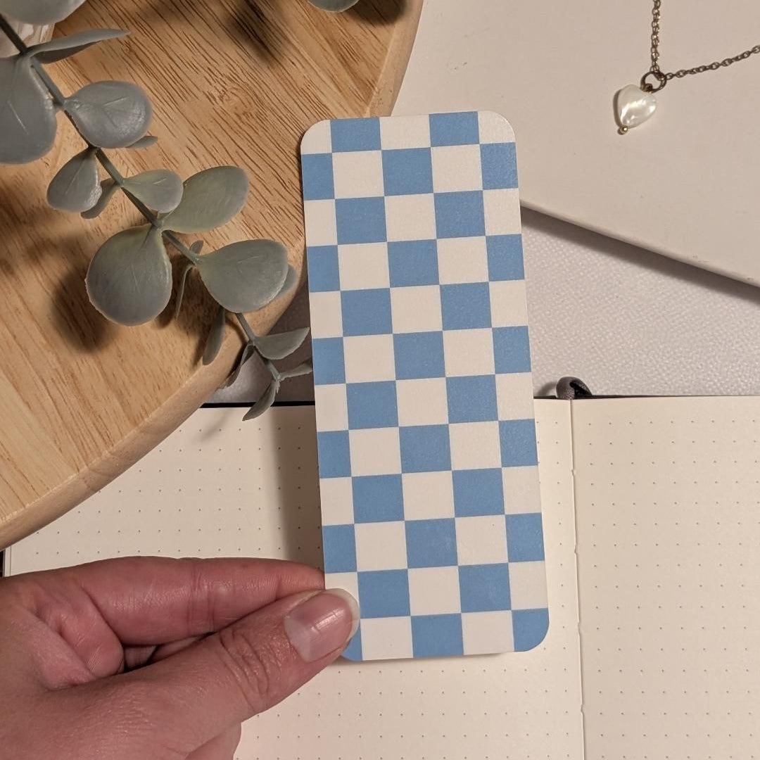 Checkered Laminated Bookmark