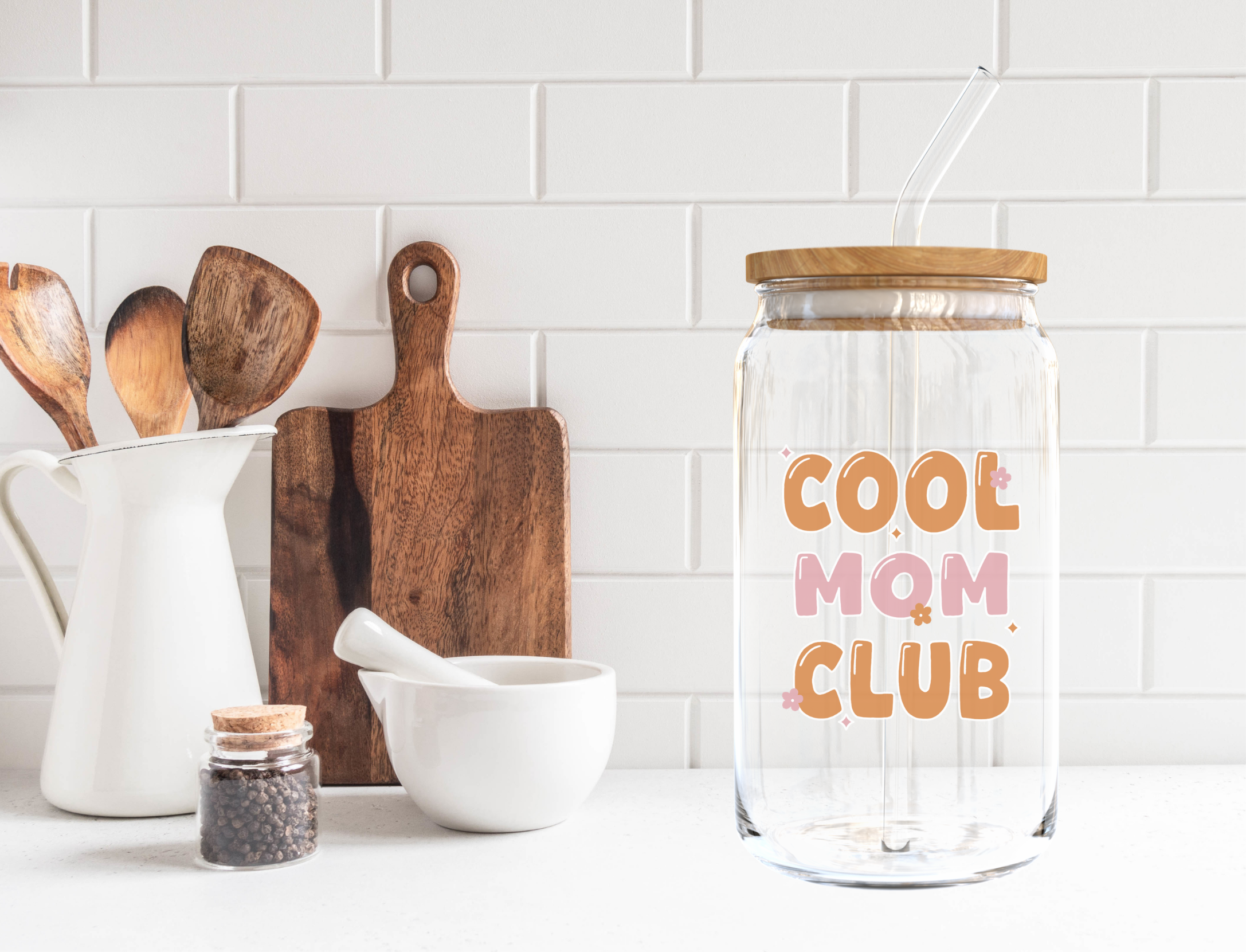 Cool Mom Club Glass Cup
