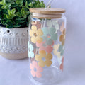 Spring Floral Glass Cup