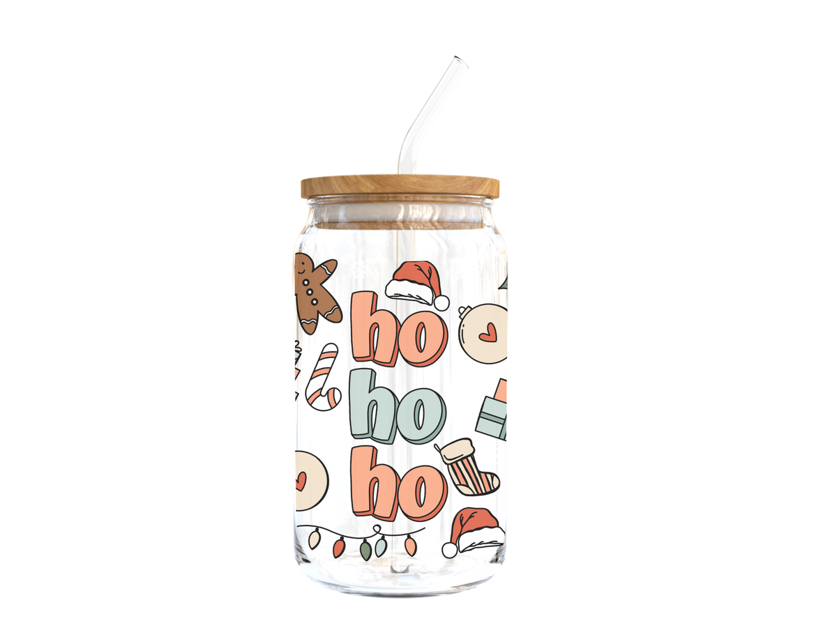 Ho Ho Ho Glass Cup