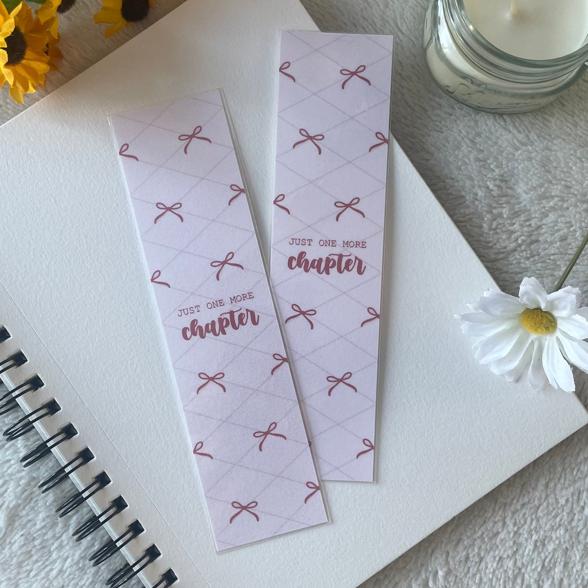 Just One More Chapter Laminated Bookmark