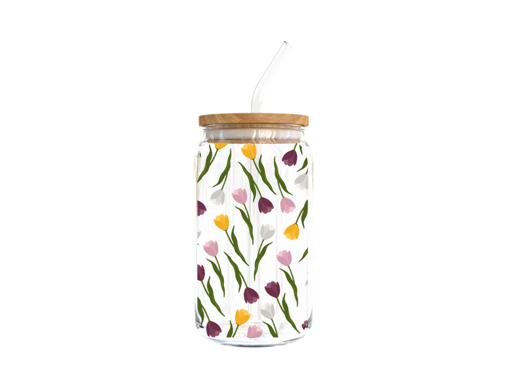 Tulips Glass Cup