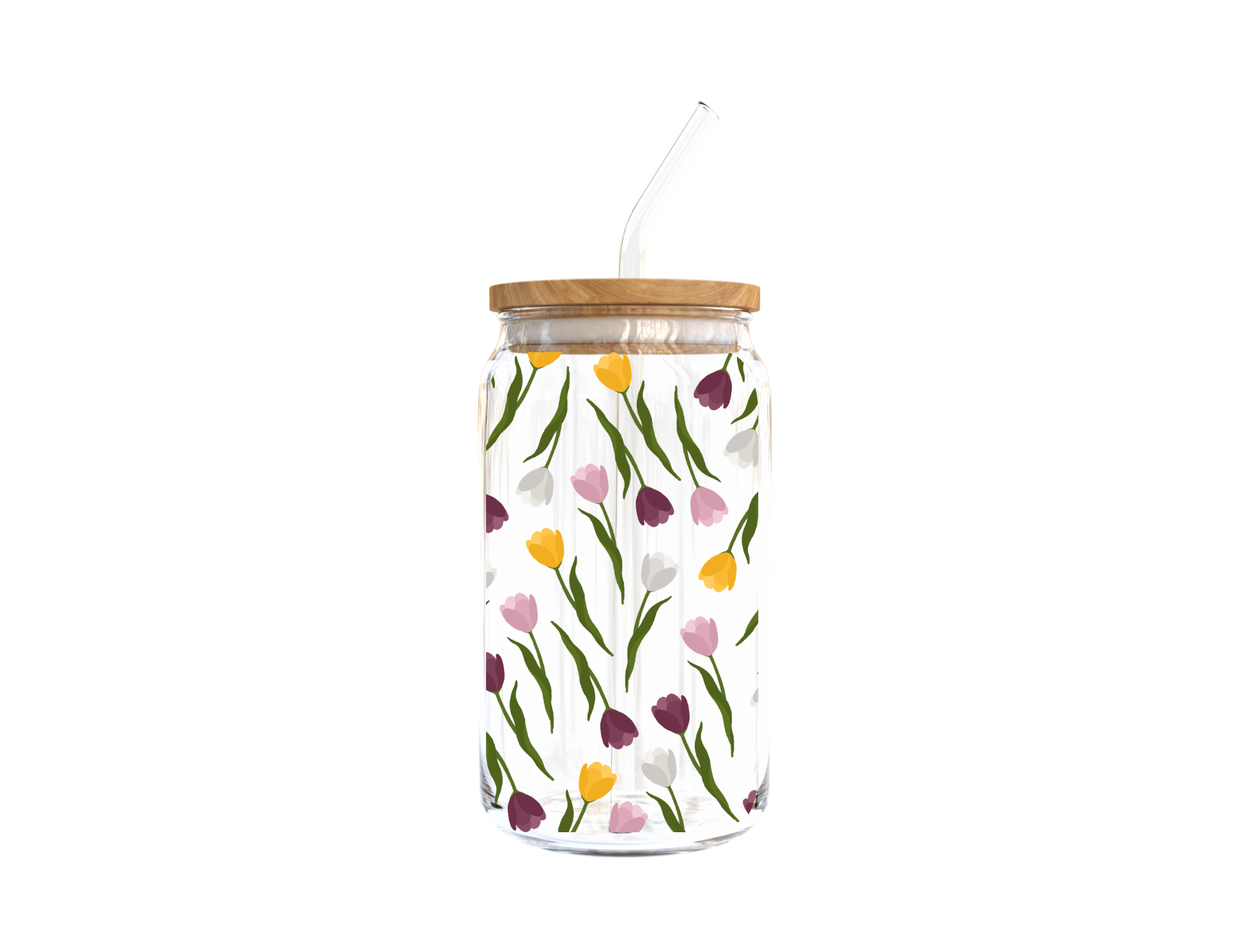 Tulips Glass Cup