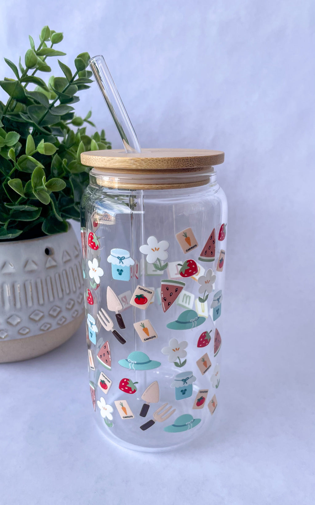 Hello Summer Glass Cup