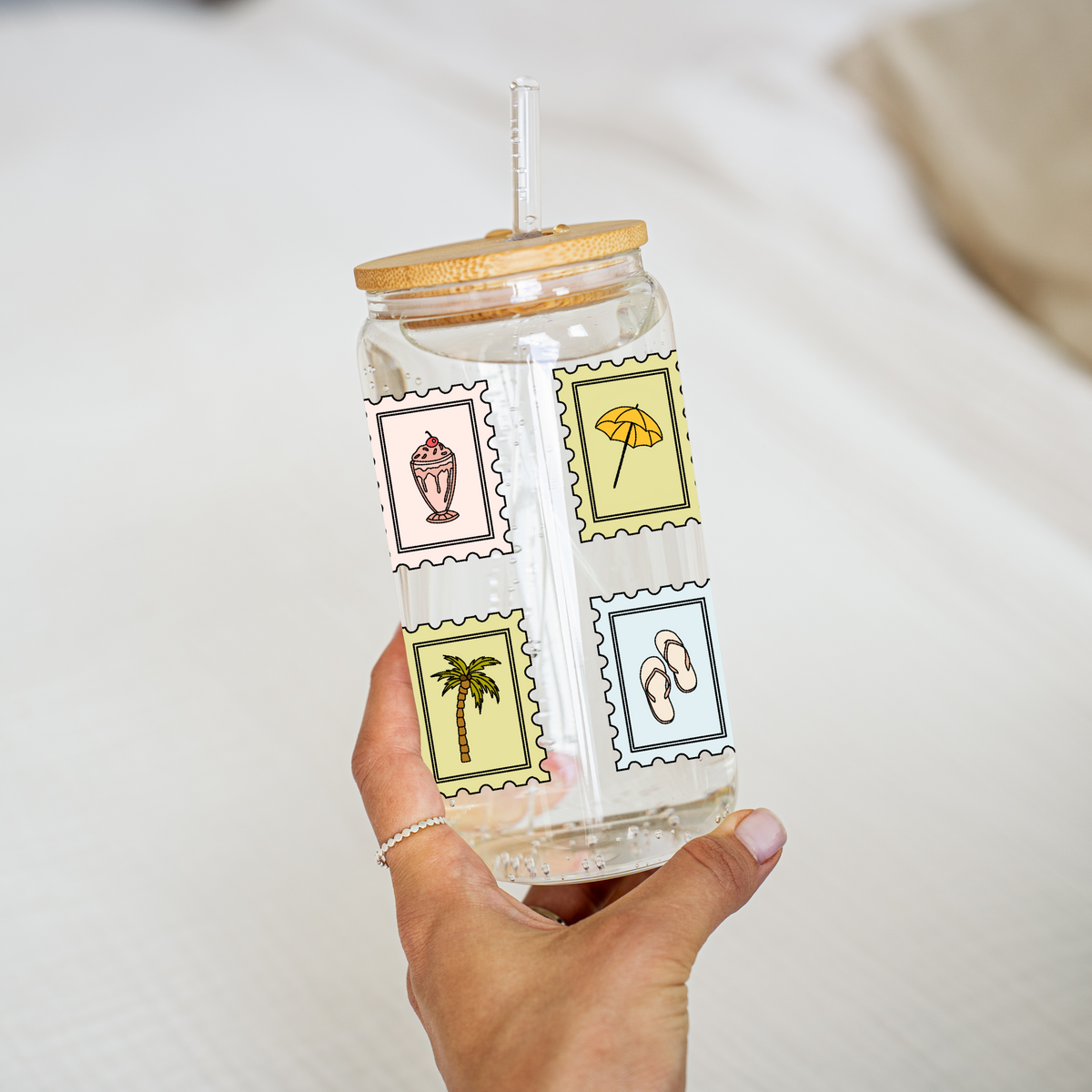 Stamps Glass Cup
