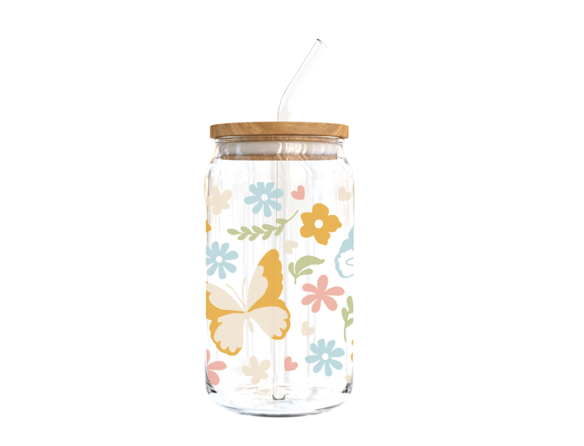 Butterfly Glass Cup