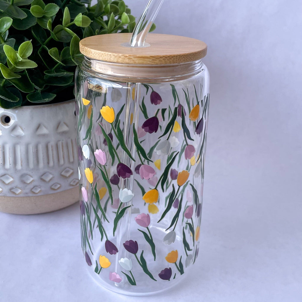 Tulips Glass Cup