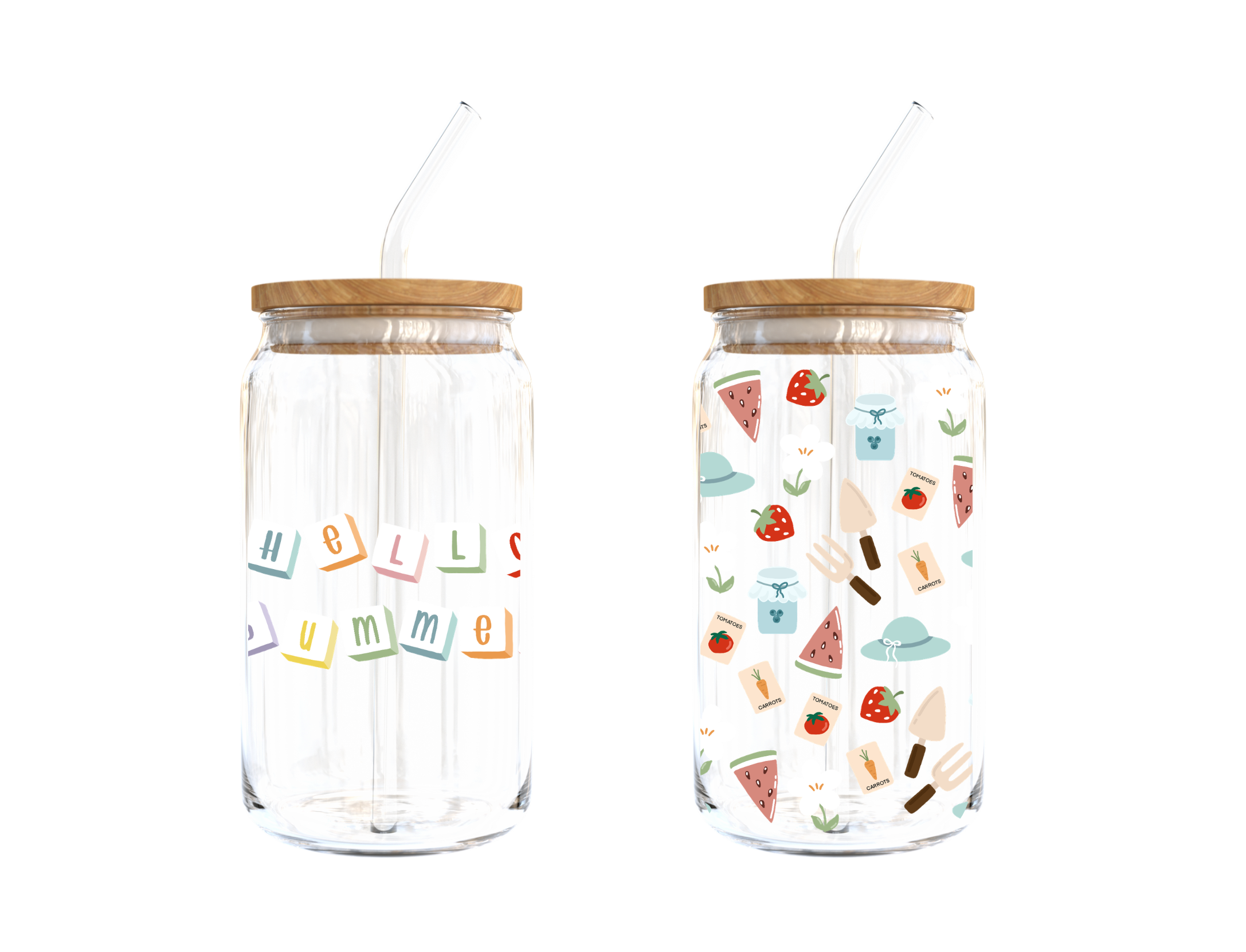Hello Summer Glass Cup