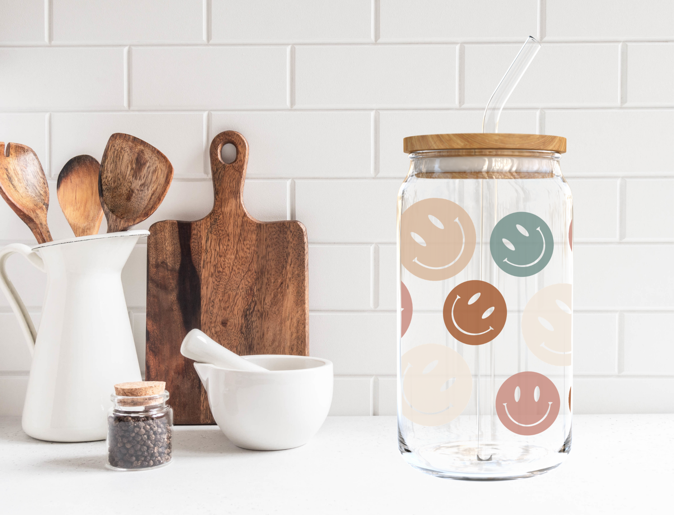 Smiley Glass Cup