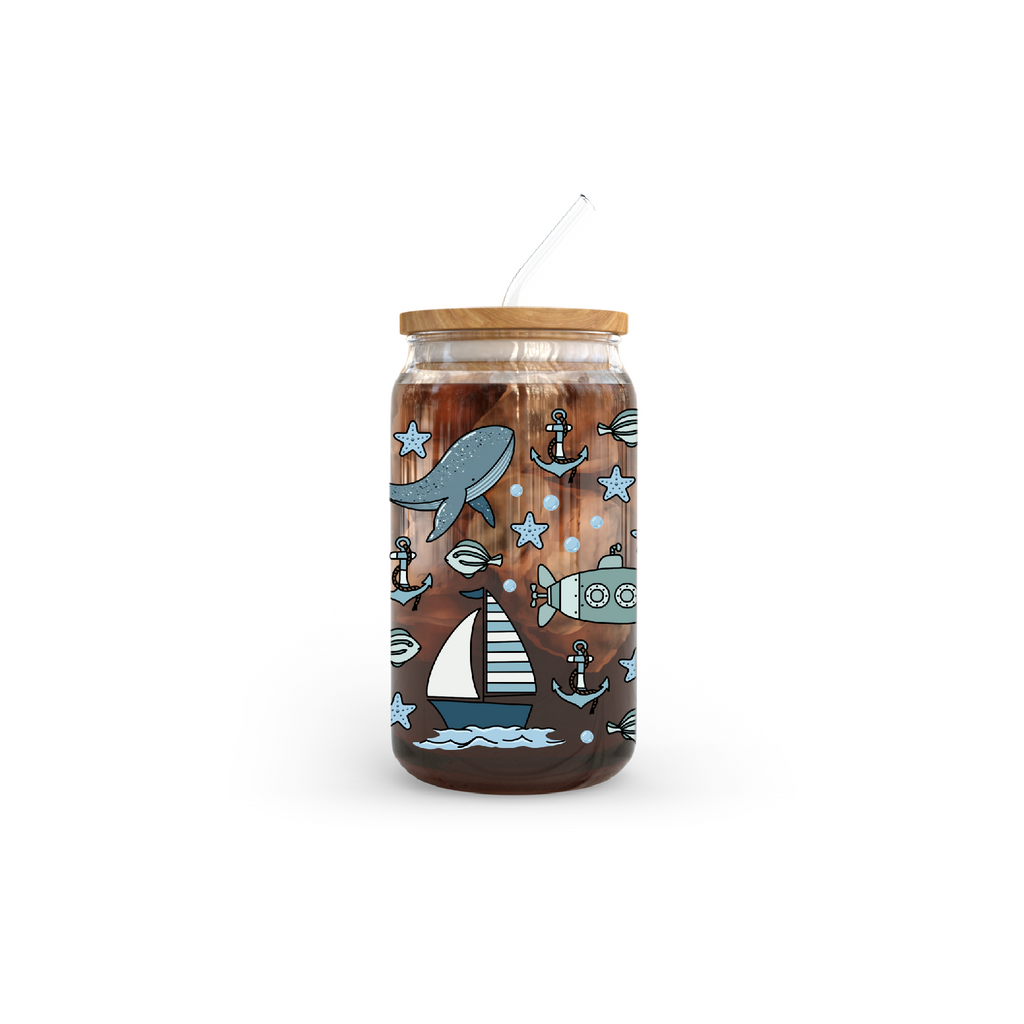 Ocean Breeze Glass Cup