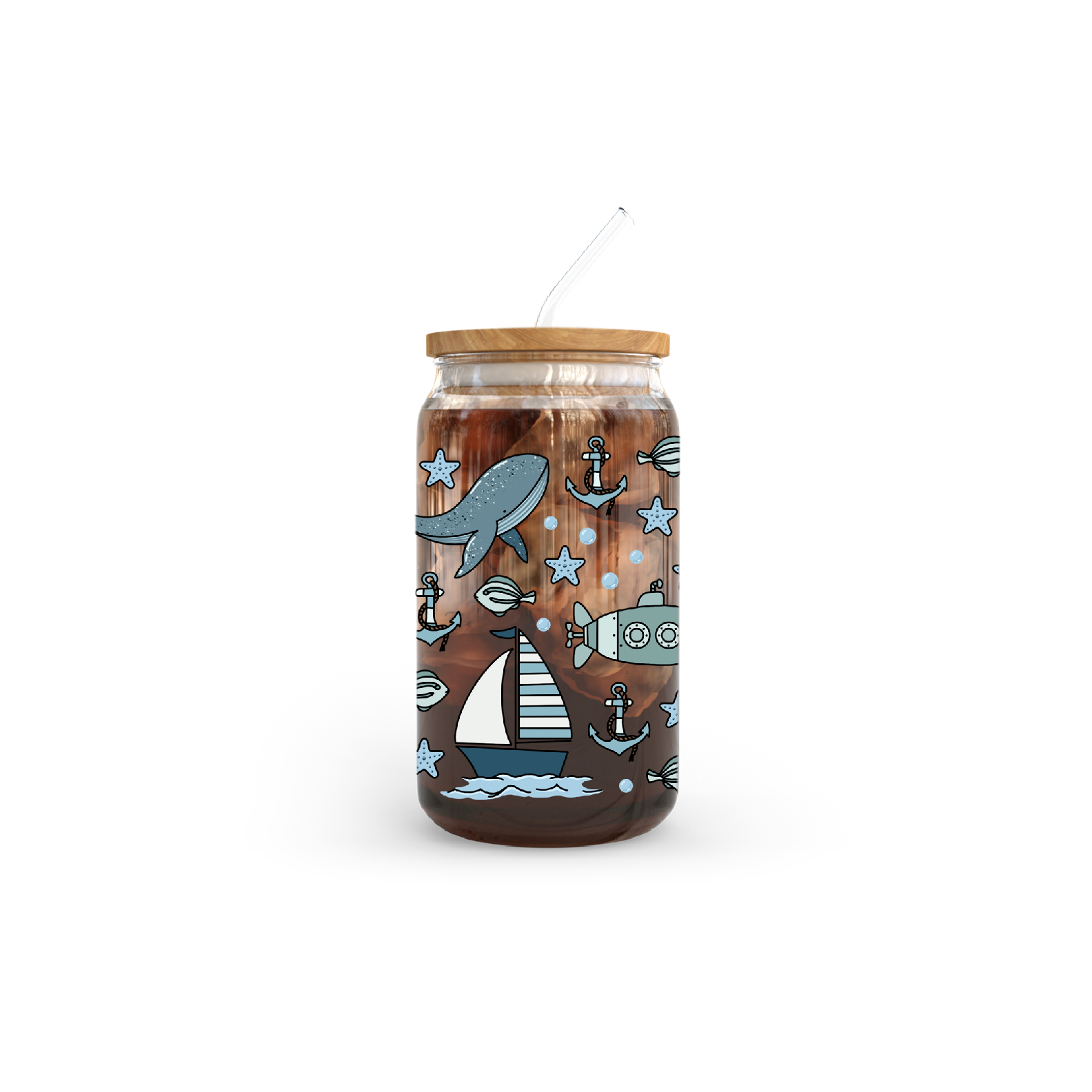 Ocean Breeze Glass Cup