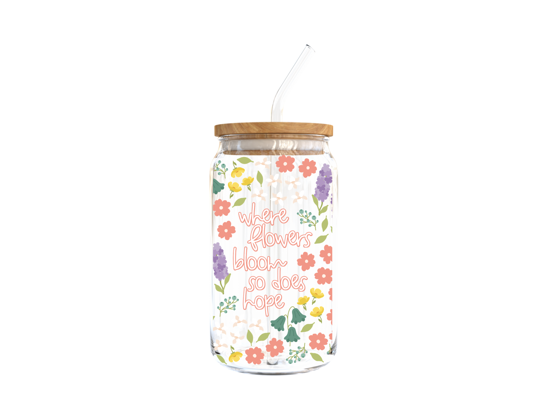 Where Flowers Bloom Glass Cup