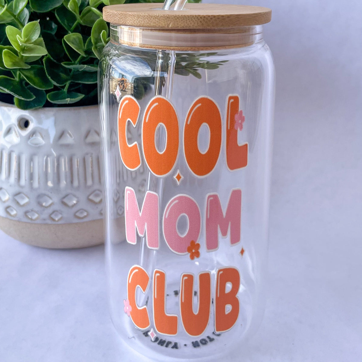 Cool Mom Club Glass Cup