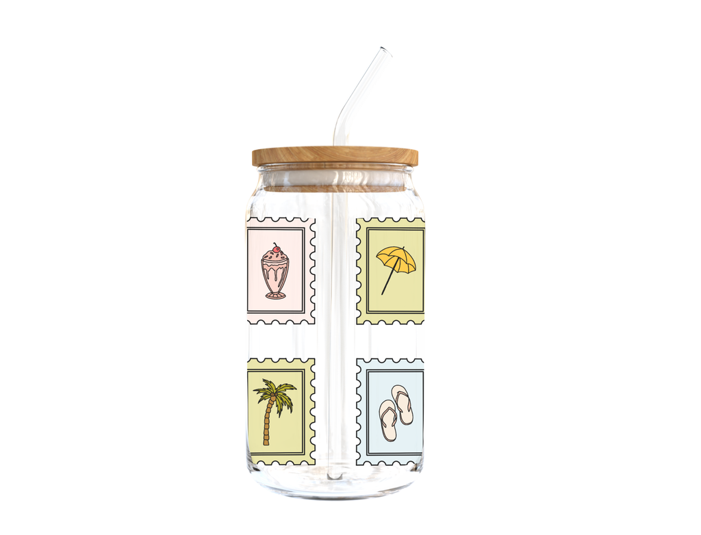 Stamps Glass Cup