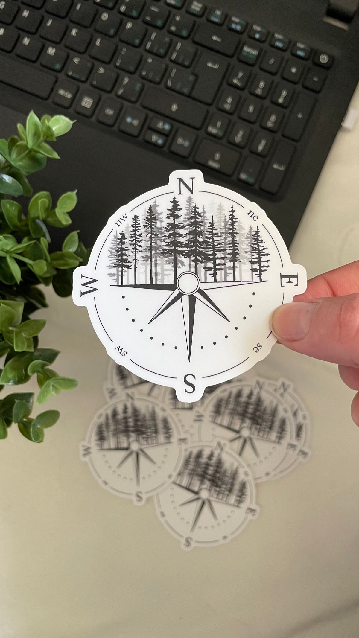 Compass Sticker