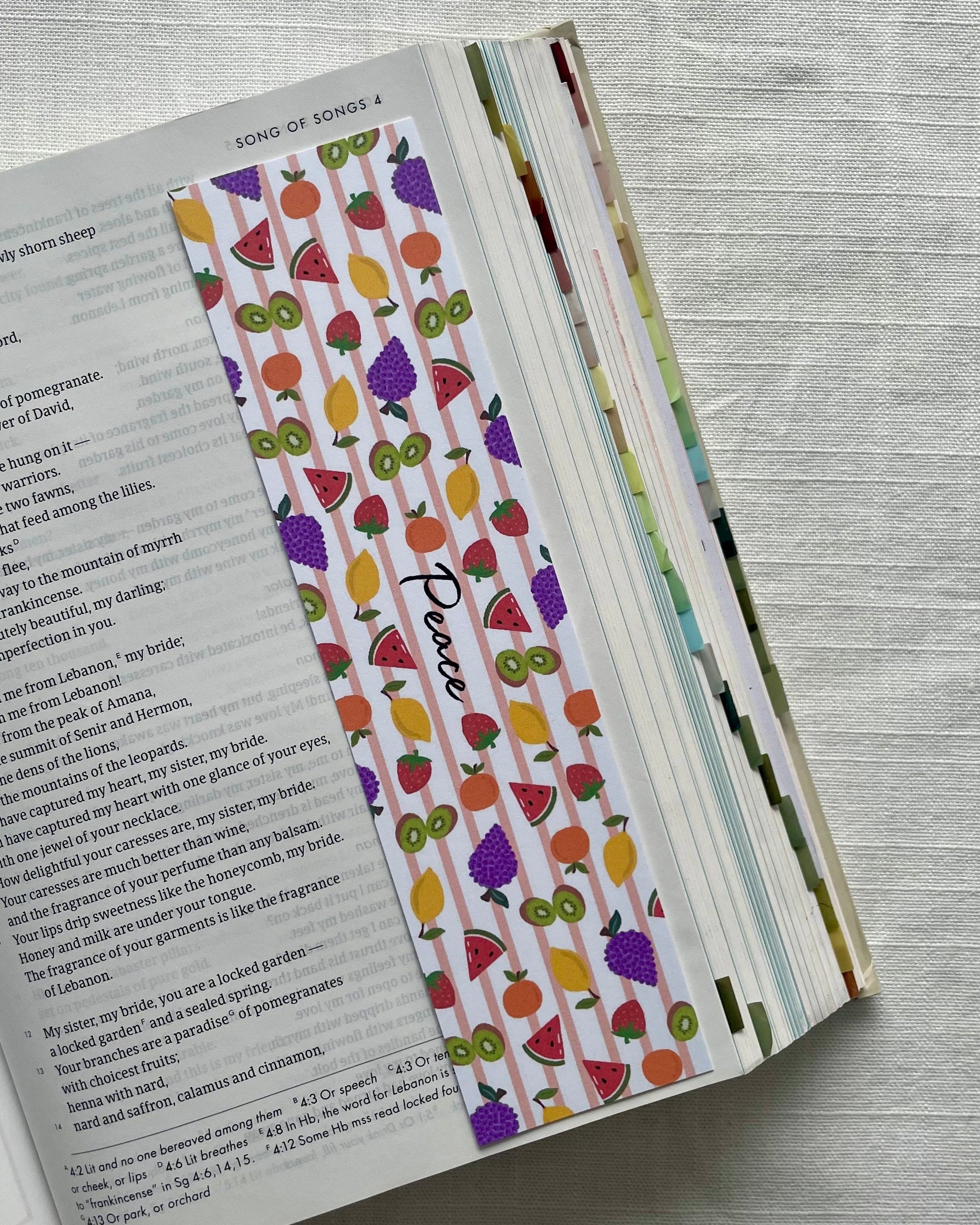 Fruits Of The Spirit Laminated Bookmark