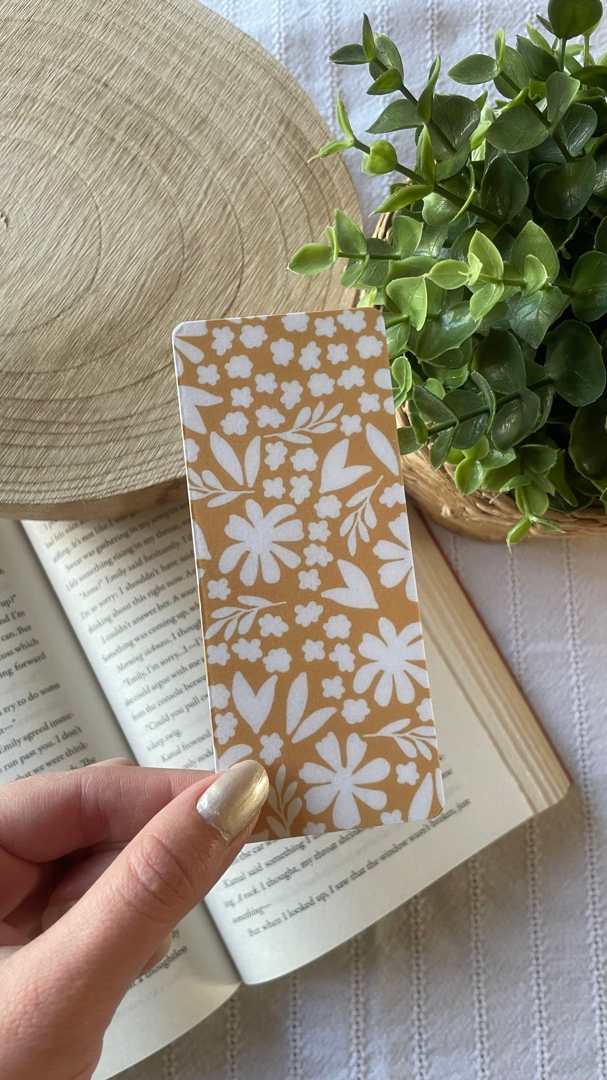 Floral Laminated Bookmark