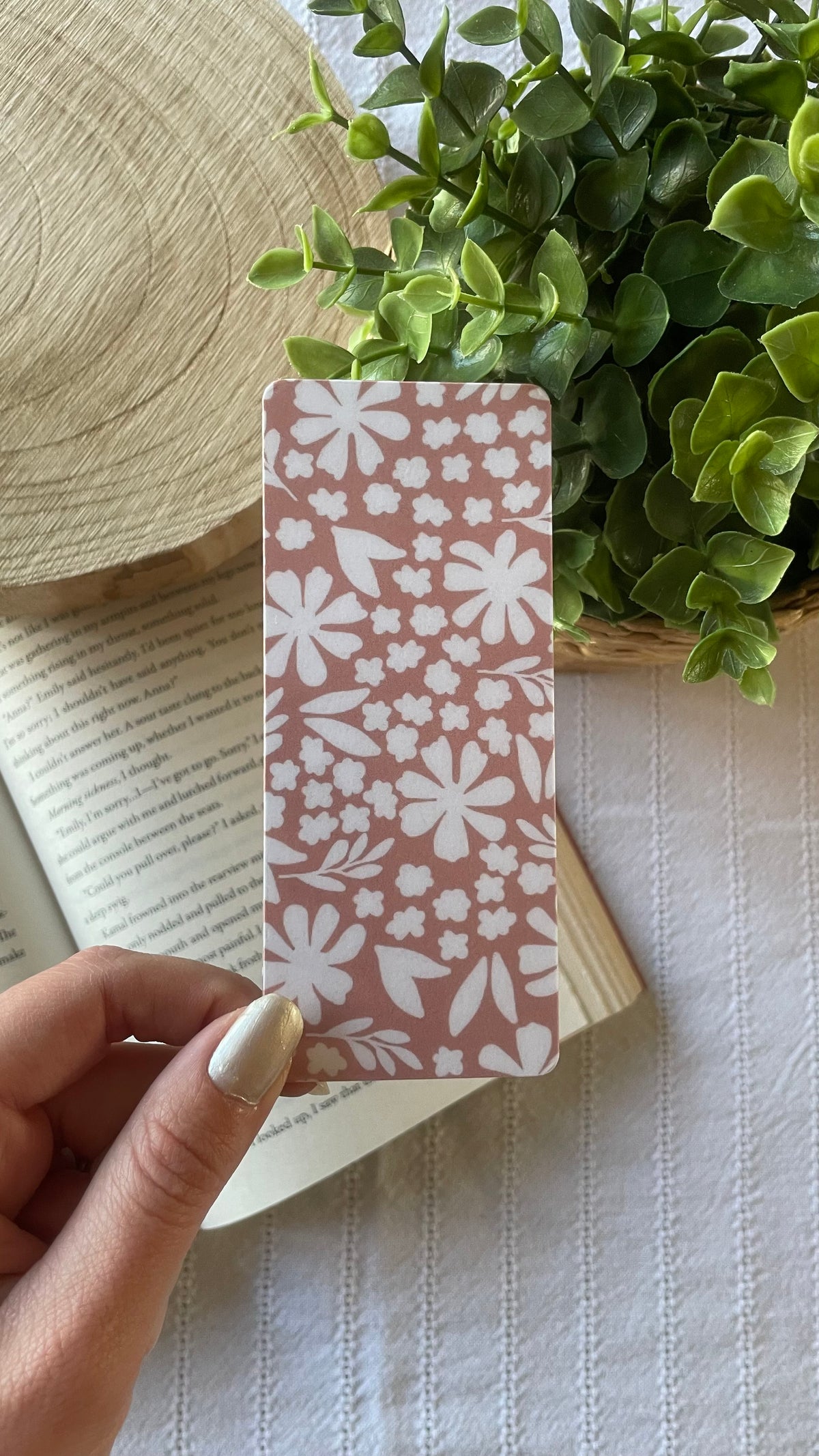 Floral Laminated Bookmark