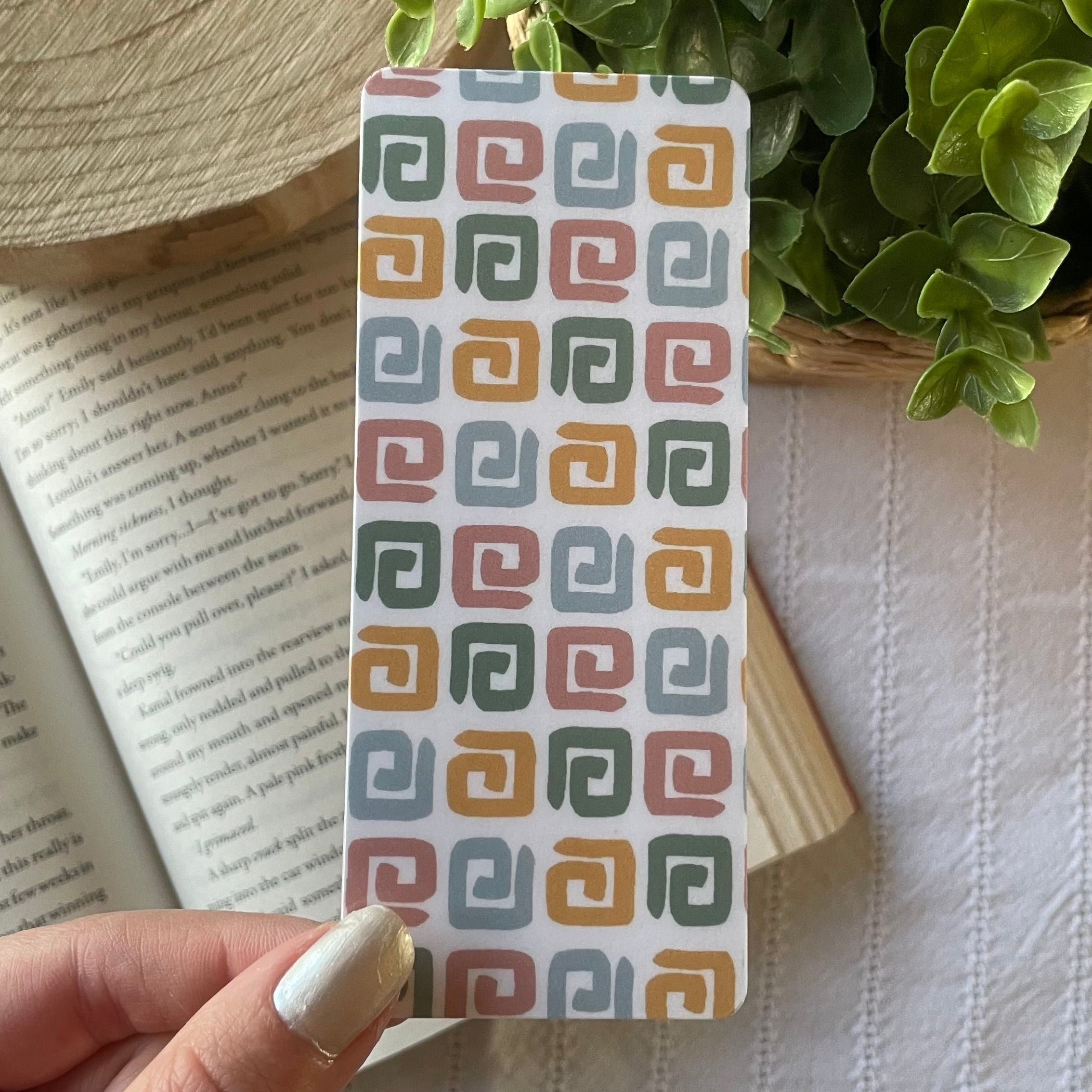 Colorful Retro Laminated Bookmark