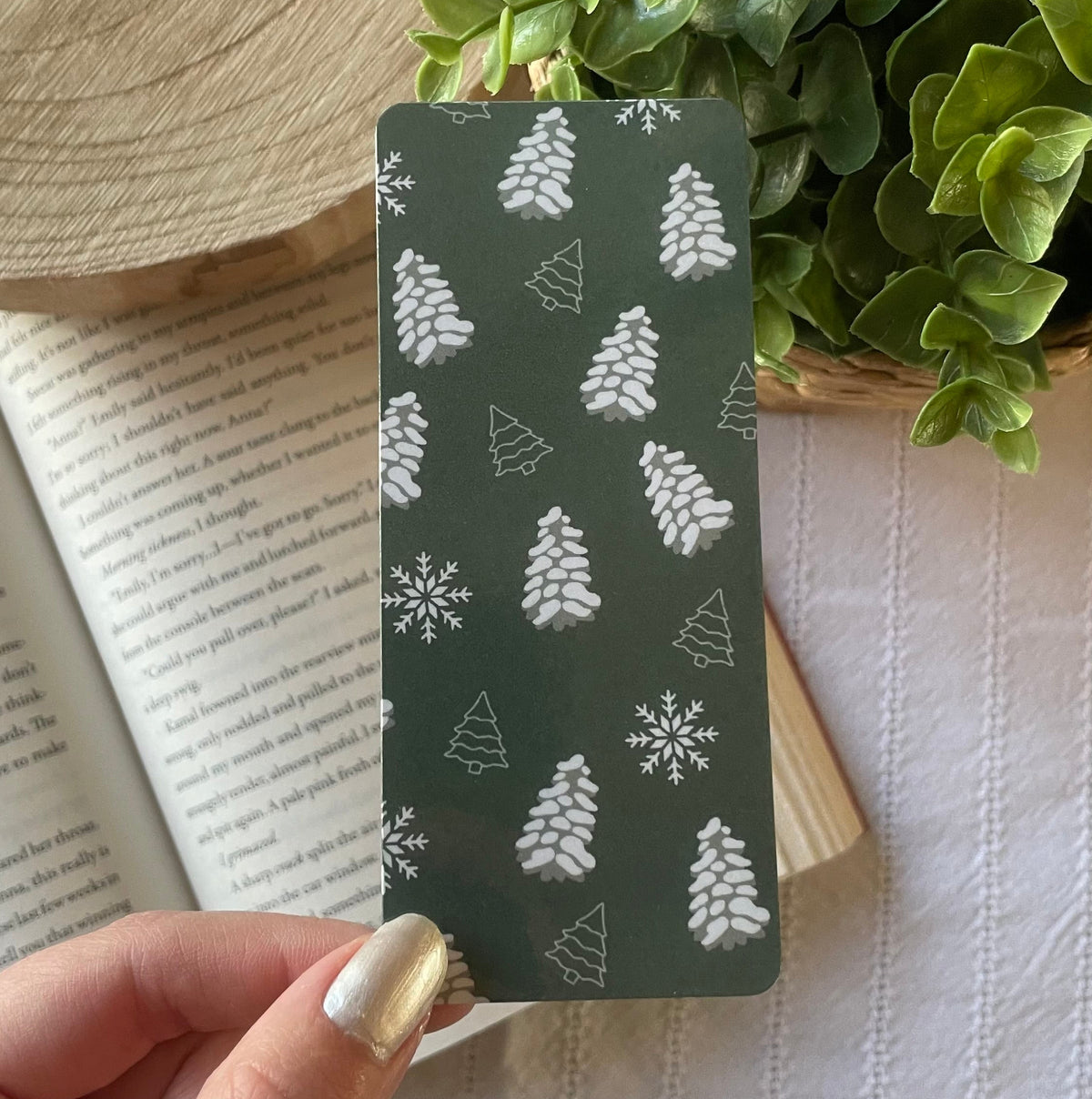 Christmas Trees Laminated Bookmark